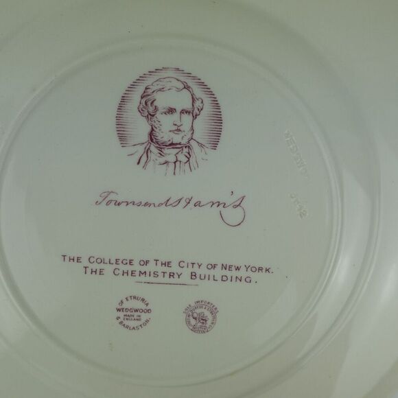 Wedgewood Mulberry Plate College Of The City Of New York The Chemistry Building - Picture 7 of 9